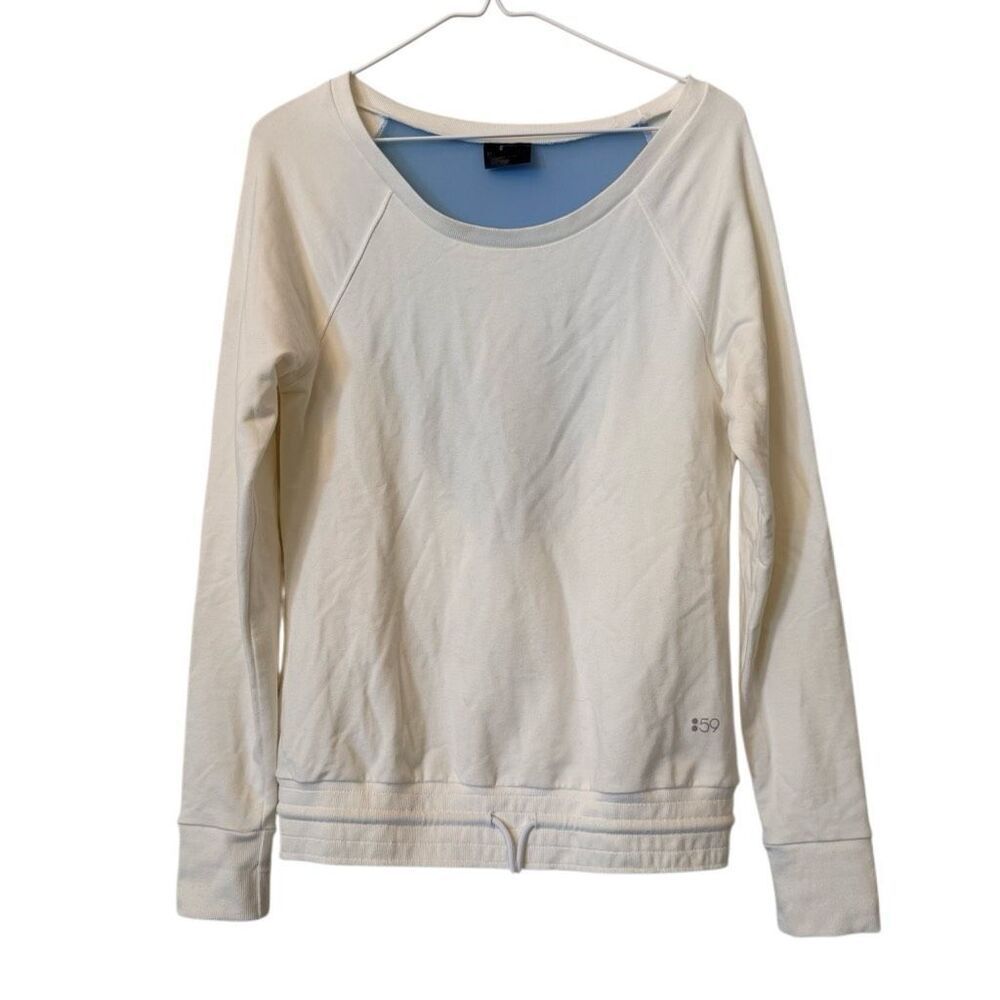 Splits59 Flore French Terry Raglan Sleeve Pullover Sweatshirt Off-White Medium